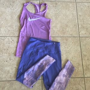 Nike purple workout outfit